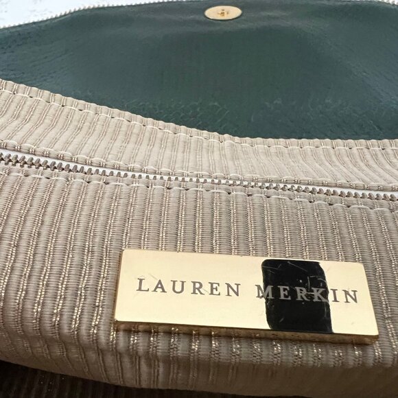 Lauren Merkin Clutch Bag in  Snakeskin Green - Picture 5 of 7